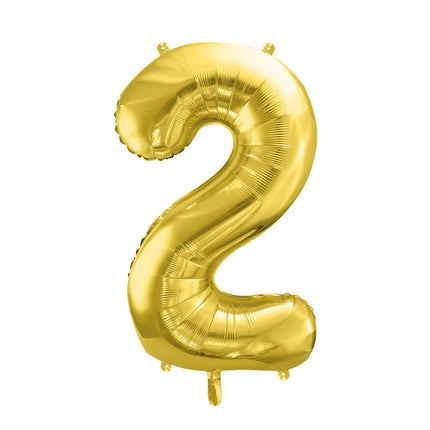 Balon foliowy Cyfra 82cm, jasny złoty - Yooglo