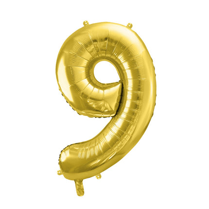 Balon foliowy Cyfra 82cm, jasny złoty - Yooglo