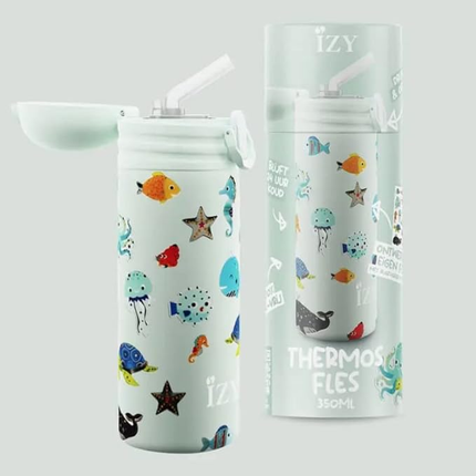 IZY Kids - turkus - świat podwodny 350ml termos - Yooglo