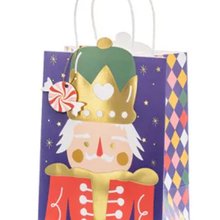 Torebka na prezenty Dziadek do orzechów, mix, 18x25x10.5cm - Yooglo