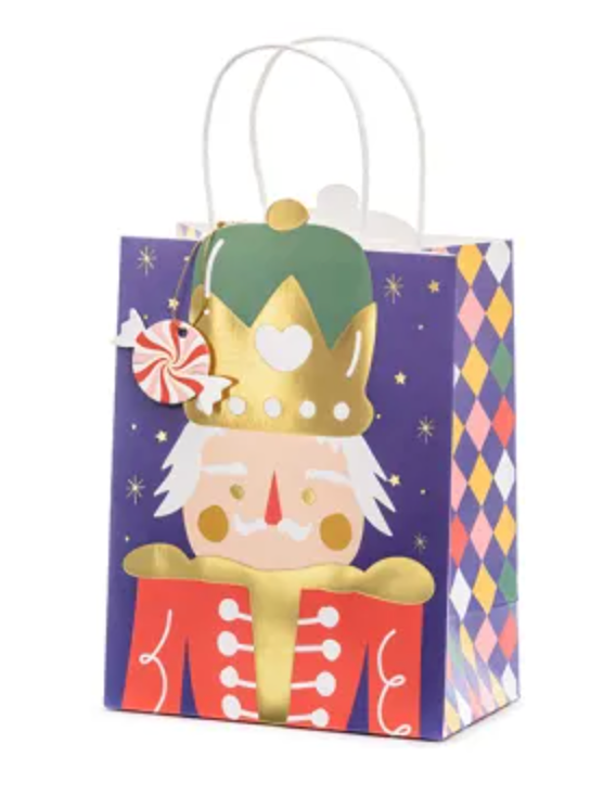 Torebka na prezenty Dziadek do orzechów, mix, 18x25x10.5cm - Yooglo