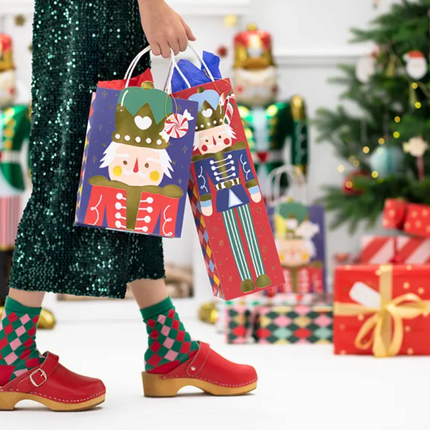 Torebka na prezenty Dziadek do orzechów, mix, 18x25x10.5cm - Yooglo