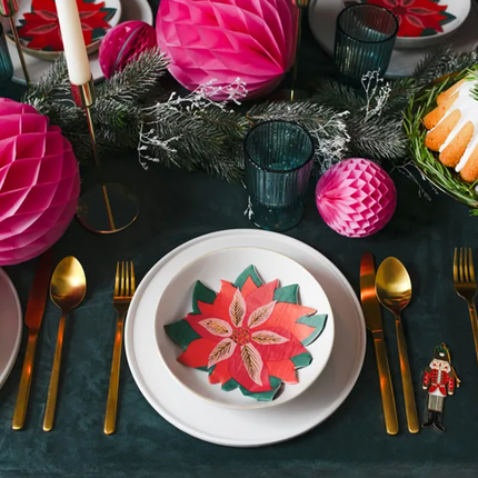 Serwetki Gwiazda betlejemska, mix, 14.5x15.5cm (1 op. / 20 szt.) - Yooglo