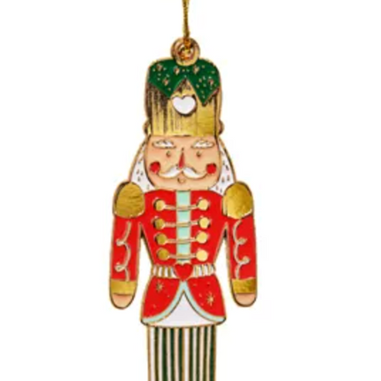 Metalowa zawieszka dekoracyjna Dziadek do orzechów, mix, 3x10cm - Yooglo