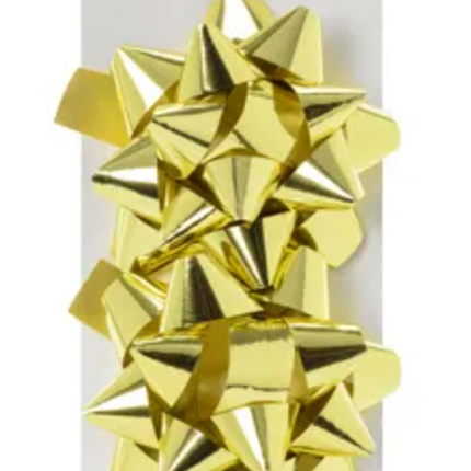 Zestaw wstążek i rozetek, złoty, mix (1 op. / 3 szt.) - Yooglo