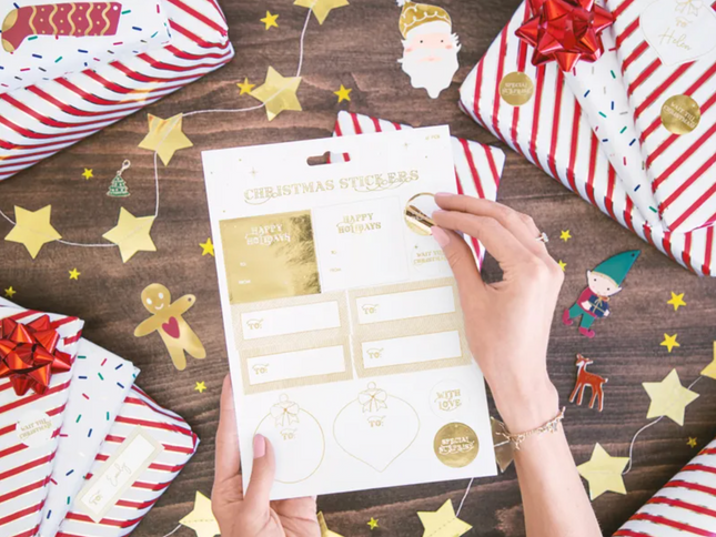 Naklejki Christmas, złoty - Yooglo