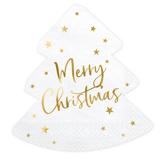 Serwetki Choinka - Merry Christmas, 16x16,5cm (1 op. / 20 szt.) - Yooglo