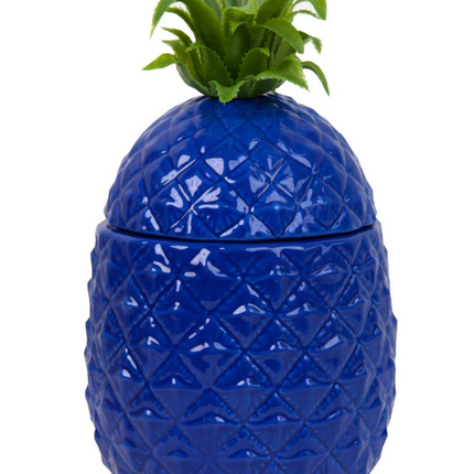 Niebieski ceramiczny pojemnik na lód w kształcie ananasa - Yooglo