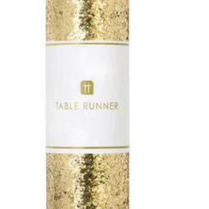 Bieżnik na stół Luxe ze złotym brokatem - Yooglo