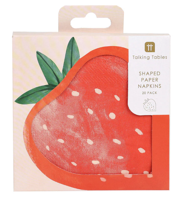 Serwetki papierowe w kształcie truskawki – 20 szt. - Yooglo