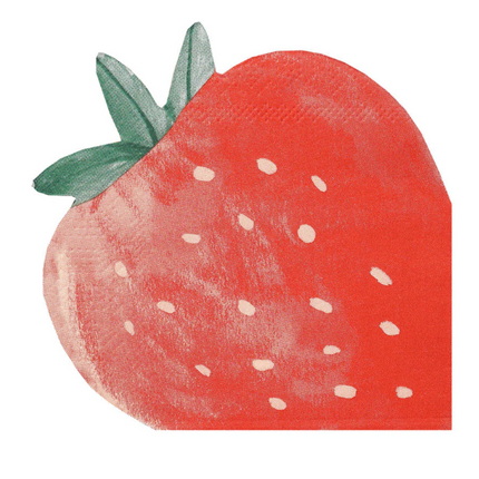 Serwetki papierowe w kształcie truskawki – 20 szt. - Yooglo