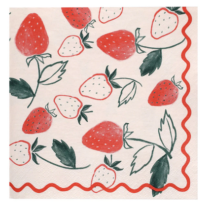 Serwetki papierowe Strawberry Field – 20 szt. - Yooglo