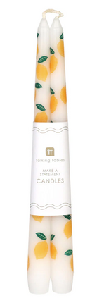 Świece stołowe cytrusowe Lemon Taper – 2 szt. - Yooglo