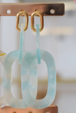 Kolczyki LANA jasny turkus - Yooglo