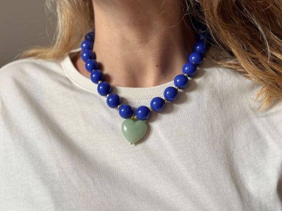 Naszyjnik ALMA niebieski - Yooglo