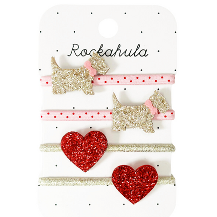 Gumki do włosów Spotty Scottie Dog - Yooglo