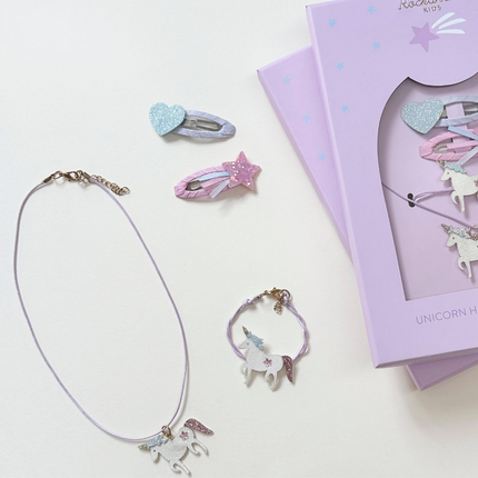 Zestaw Unicorn: biżuteria i akcesoria do włosów - Yooglo