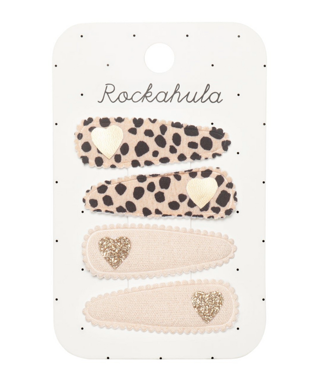 Zestaw materiałowych spinek Leopard Heart - Yooglo