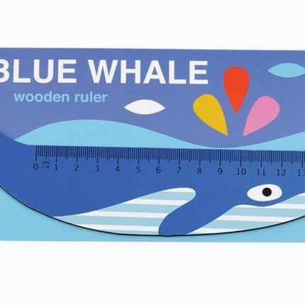 Rex London - Drewniana linijka, Płetwal błękitny - Yooglo