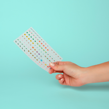 NAKLEJKI NA PAZNOKCIE FLOWER - 120 SZTUK - Yooglo