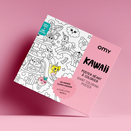 GIGANTYCZNA KOLOROWANKA 100x70 - KAWAII - Yooglo