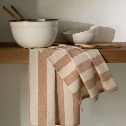 Zestaw 2 serwetek "nude" bawełnianych Efarin w paski - Yooglo