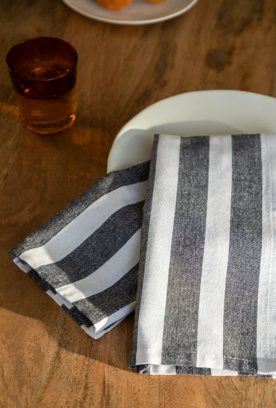 Zestaw 2 bawełnianych ręczników kuchennych Gris Antracita - Yooglo