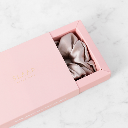 Jedwabne scrunchie - szampan beż - Yooglo