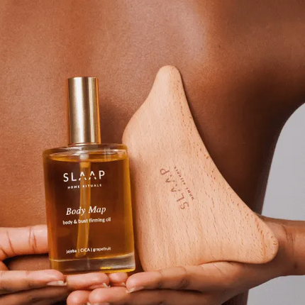 Zestaw Body Map - ujędrniający olejek & płytka gua sha - Yooglo