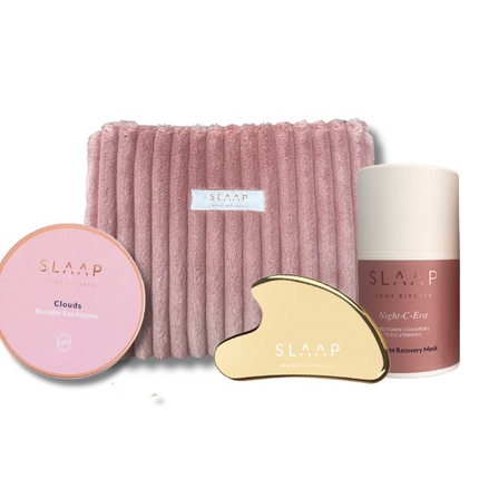 Zestaw w kosmetyczce płytka Gua Sha i maska Night C-era - Yooglo