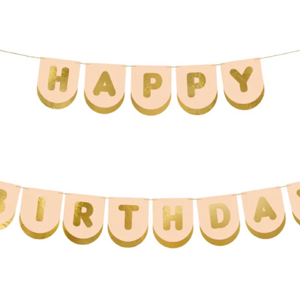 Baner Happy Birthday Konie, 13 x 150 cm - Yooglo