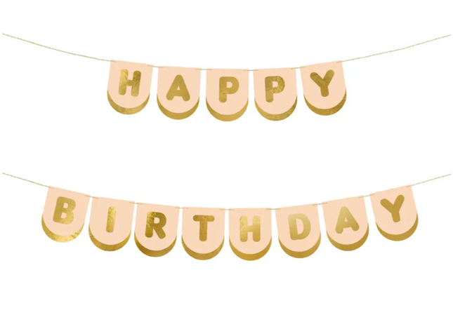 Baner Happy Birthday Konie, 13 x 150 cm - Yooglo