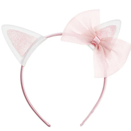 Opaska Kotek z kokardką, różowy - Yooglo