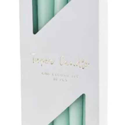 Świeca stożkowa matowa, szałwiowy, 24cm - Yooglo