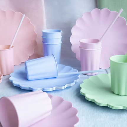 Słomki plastikowe, fioletowy 12 szt. - Yooglo