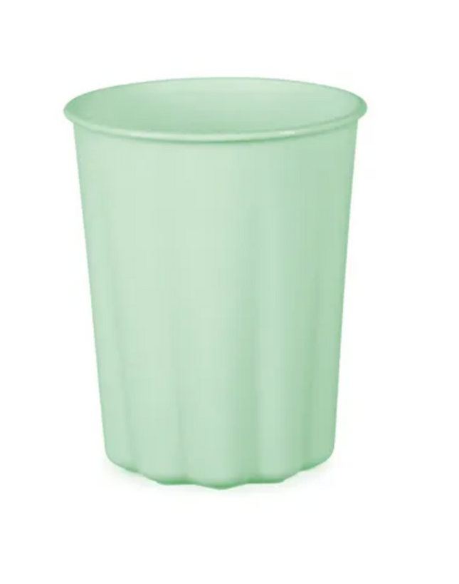 Kubeczki plastikowe Falbanka, 220 ml, szałwiowy - Yooglo