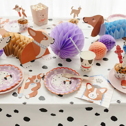 Dekoracje papierowe honeycomb Pieski, mix - Yooglo