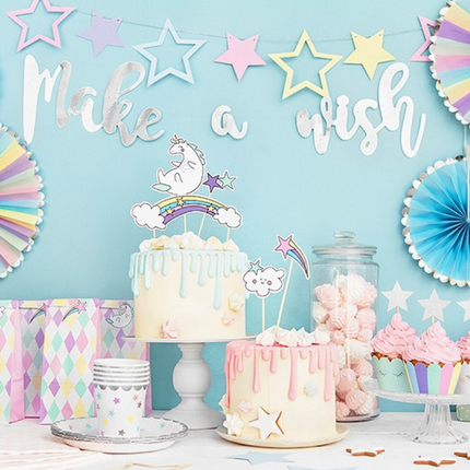 Toppery na tort Jednorożec - 5 szt. - Yooglo