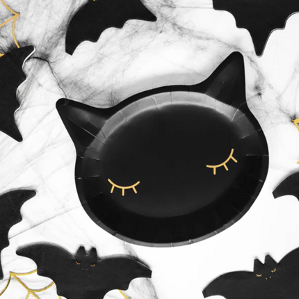Talerzyki Kotek, czarny, 22x20cm - Yooglo