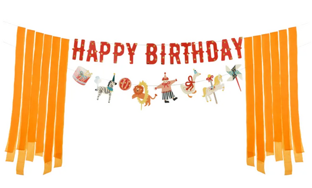 Happy Birthday Circus banner, 275 cm