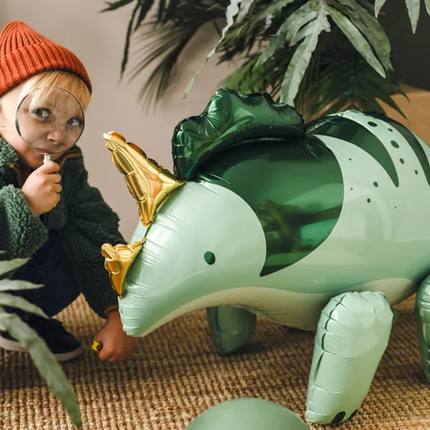 Balon foliowy Triceratops, 101x60.5cm, zielony
