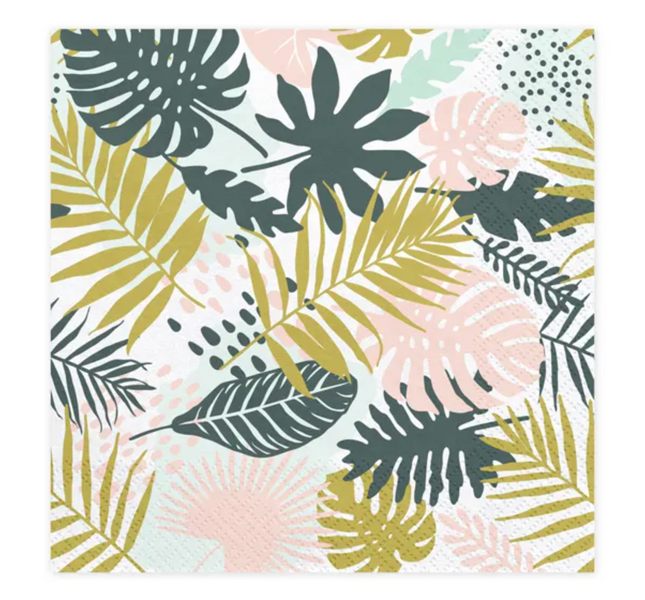 Serwetki Aloha - Liście, 33x33cm