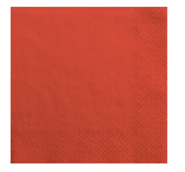 Serwetki trójwarstwowe, czerwony