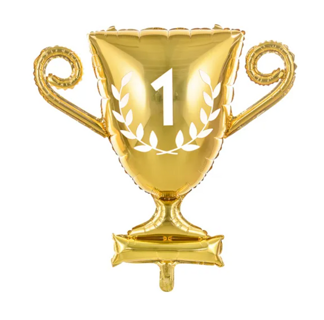 Balon foliowy Puchar, 64x61cm, złoty
