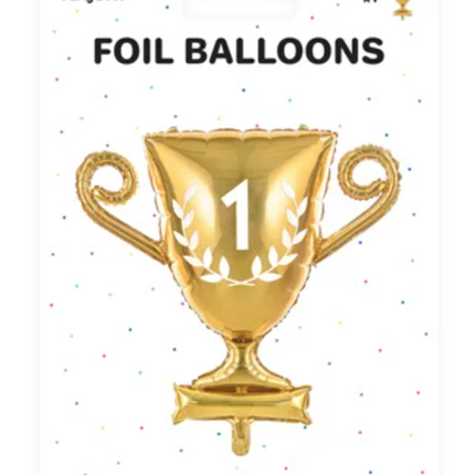 Balon foliowy Puchar, 64x61cm, złoty