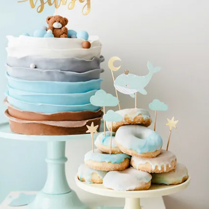 Dekoracje do muffinek - Wieloryb, 11-13.5 cm, mix