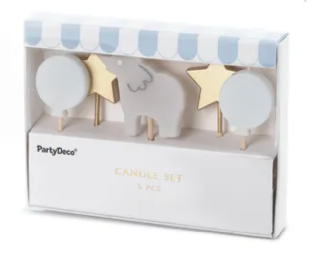 Świeczki urodzinowe Słonik, 3-5 cm