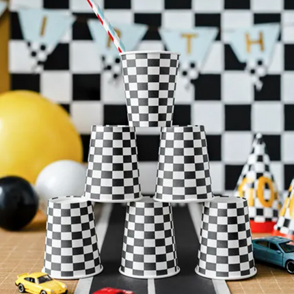Kubeczki Szachownica Auta, 220 ml
