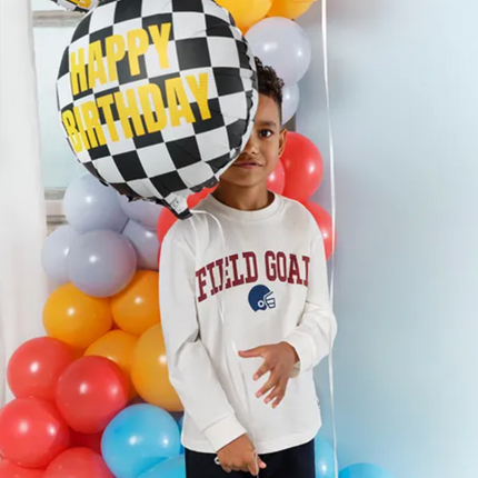 Balon foliowy Szachownica Happy Birthday, 45 cm