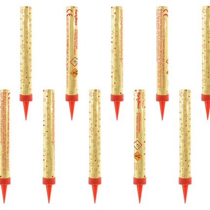 Fontanny na tort, złoty, 12 szt